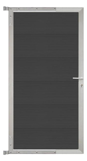 Bild MAX-XL-Tor-Komplettset 90 x 173 cm, Rahm en silber Füllung charcoal - n.a.-0