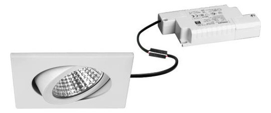 LED-Einbaustrahler 7W 2700K 740lm Konv ws mt 1LED Alu IP20 RF:hochglänzend