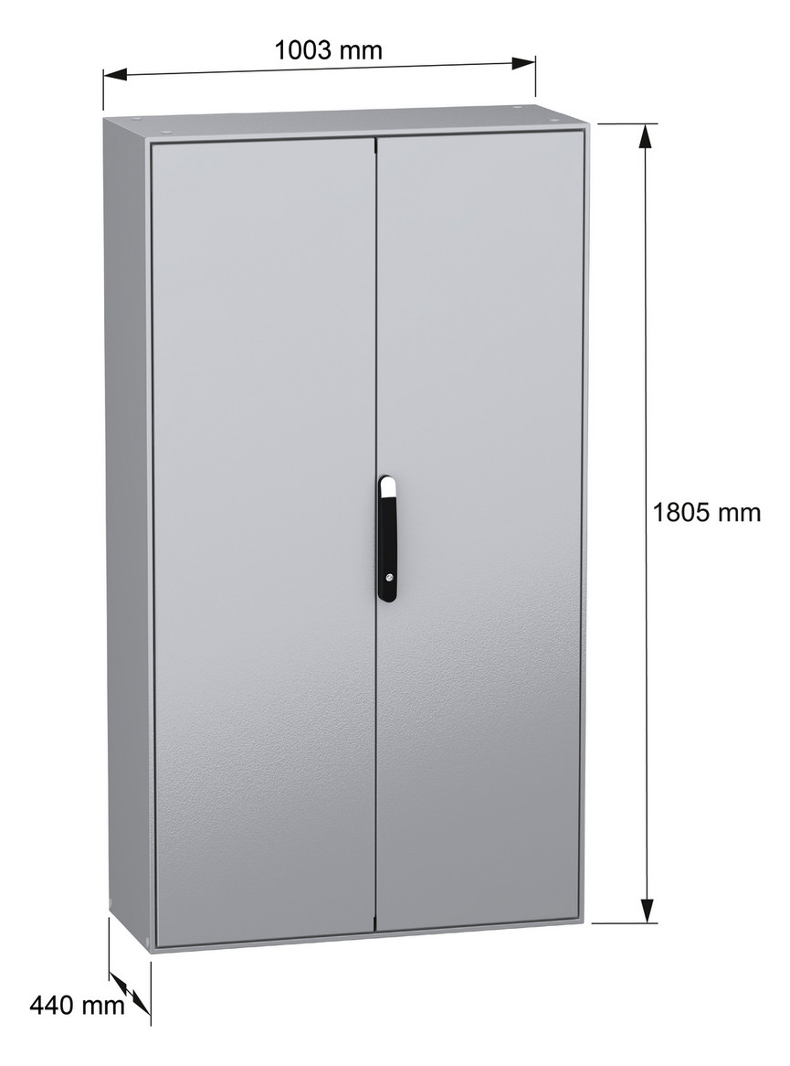 Standschrank ST IP55 B1000xH1800xT400mm m.MPL pulverbesch