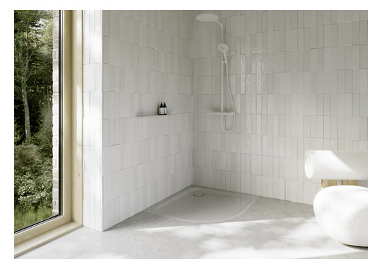 Duschwanne BetteCorner 8119 75x90x3,5cm, Glasur, manhattan