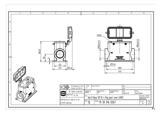 HART Sockelgeh.-Untert.M2x32 19300160267 