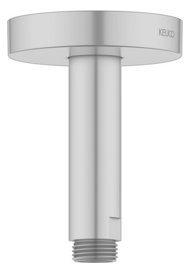 KEUCO Brausearm Ausladung 100 mm, aluminium-finish, Deckenanschluss, Rosette rund