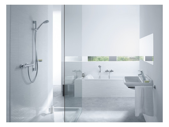 hansgrohe Brausesystem Croma 100 Multi 958 mm Brausestange, mit Thermostat, chrom