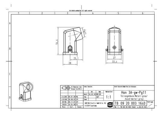 HART Tüllengehäuse           09200031640 