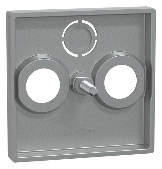 Zentralplatte Sat/TV/Radi System M alu Schraubbef 3f
