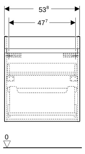 GE Renova Plan US für MWT, mit 1 Schbl. 53,8x60,5x47,3cm, Nussbaum hickory