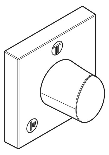hansgrohe Fertigmontageset Axor Starck Organic Trio/Quattro UP-Ab- und Umstellventil, chrom