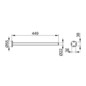 KEUCO Handtuchhalter Plan 1-armig, starr, 449 mm, verchromt
