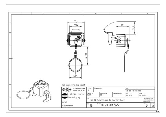 HART Schutzkappe 3A          09200035422 