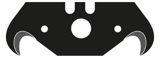 LUTZ-Hakenklinge 48,2x18,7x0,65mm, Black (10 Stück)
