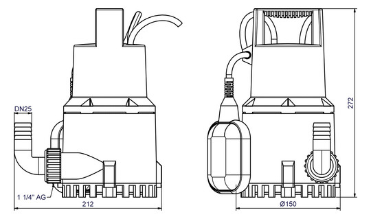 Zehnder-Pumpen Schmutzwasser-Tauchpumpe ZPK 30 A, Kunststoff