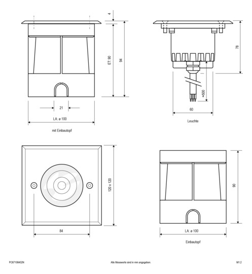 EVN Bodeneinbauleuchte IP67  PC67106402N 