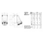 CEE-Steckdose 5p 63A 6h 400V/rt IP67 AP Schraubkl Kst