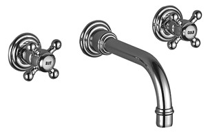 Dornbracht Fertigmontageset Madison UP-Waschtisch-Dreiloch-Armatur, ohne Ablaufgarnitur, chrom
