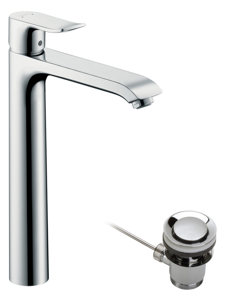 hansgrohe Waschtisch-Einhebelmischer 260 Metris mit Zugstangen-Ablaufgarnitur, chrom