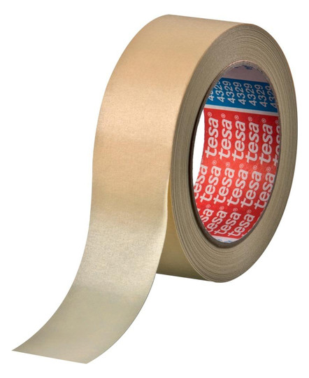 tesa-Papierabdeckband tesakrepp 4329, pastellgelb - 50mx50mm
