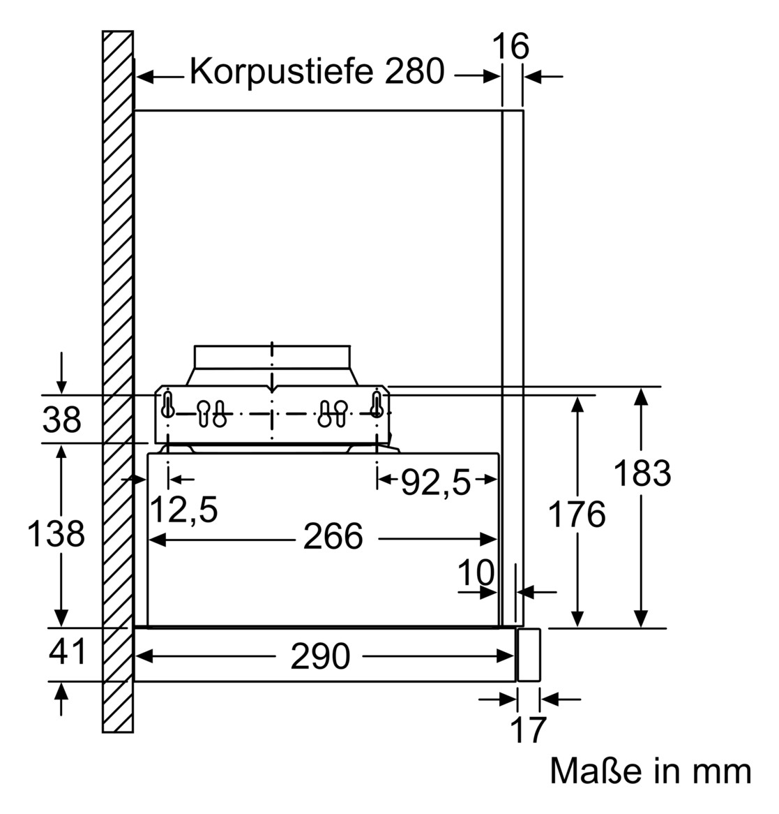 Dunstabzugshaube Flschirm 600mm si A LED 62dB 405cbm/h Ø120-150mm 4st Abl/Uml