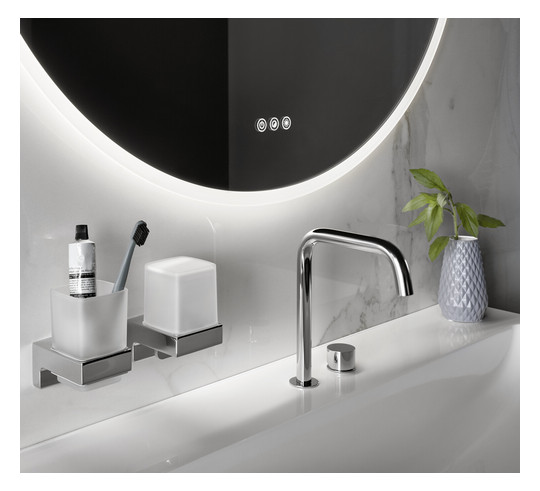 EMCO LED-Lichtspiegel Pure++ Ø 790 mm, mit umlaufender Mattierung, 3 Touchsensoren