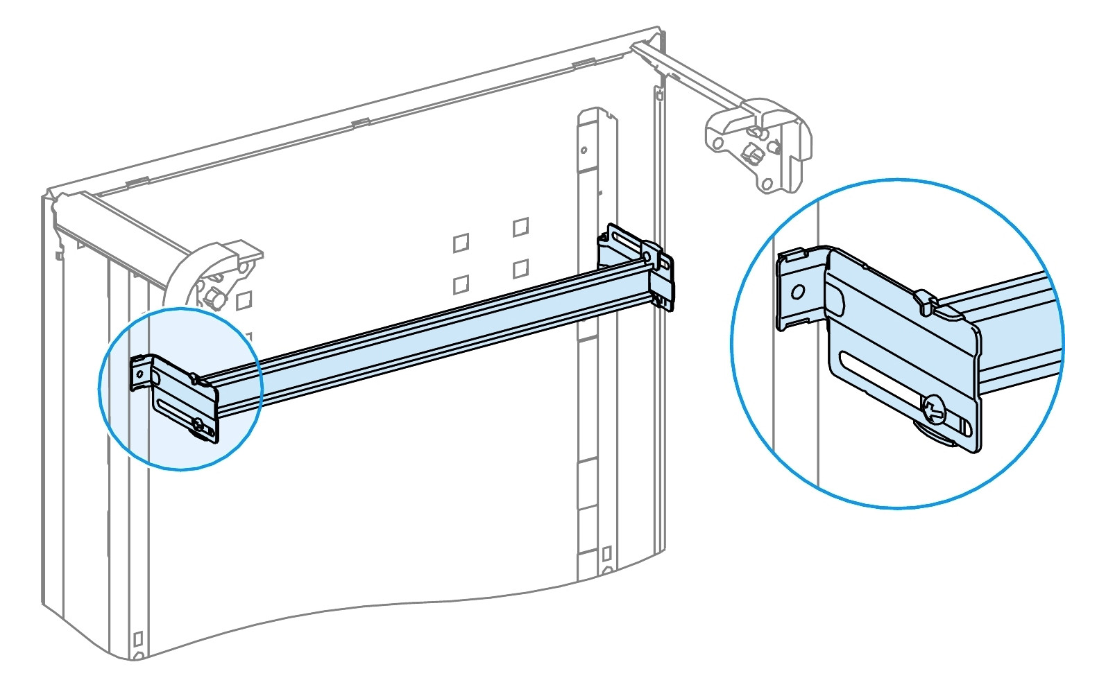 Tragschiene 58x467x97mm Metall