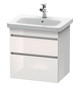Duravit Waschtisch-Unterschrank DuraStyle 58 x 44,8 cm, Eiche terra, 2 Schubkästen, wandhängend