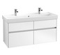 V&B Waschtischunterschrank Collaro 115,4x54,6x44,4cm, Waschbecken mittig, LED, white matt