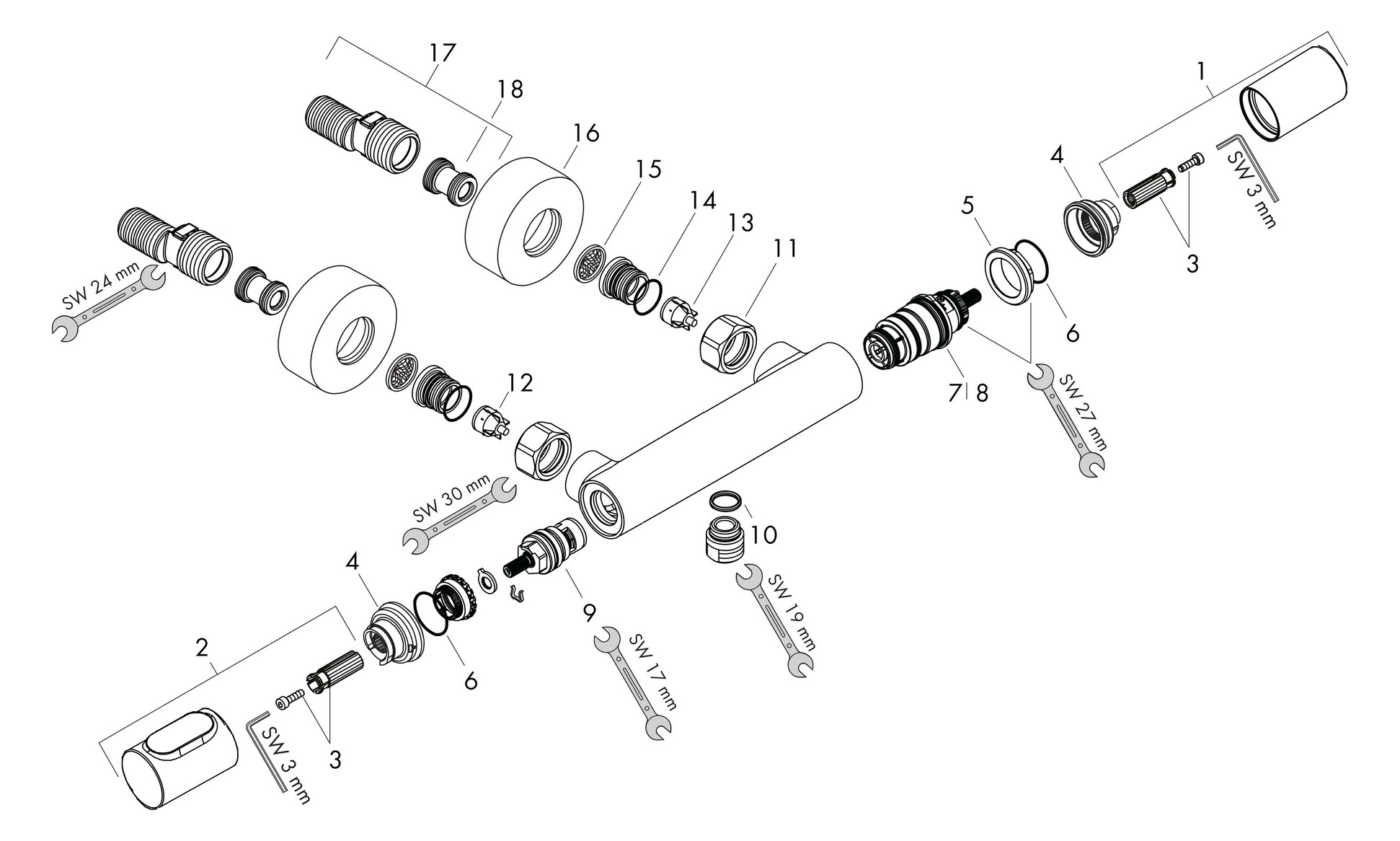 hansgrohe Brause-Thermostat Axor Citterio M AP, 1 Verbraucher, brushed nickel hansgrohe Brause-Thermostat Axor Citterio M AP, 1 Verbraucher, brushed nickel