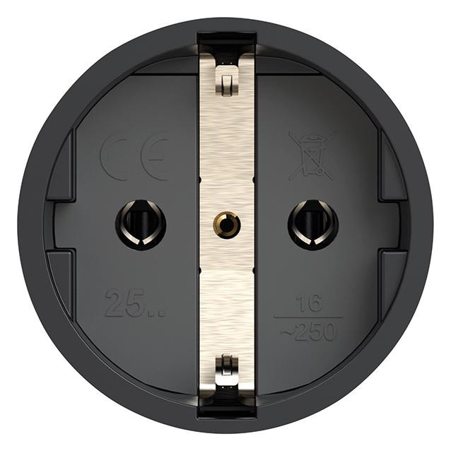 Bild Schutzkontaktkupplung IP20 Vollgummi 16A / 250V AC / 3p (2P+E) - PCE-0