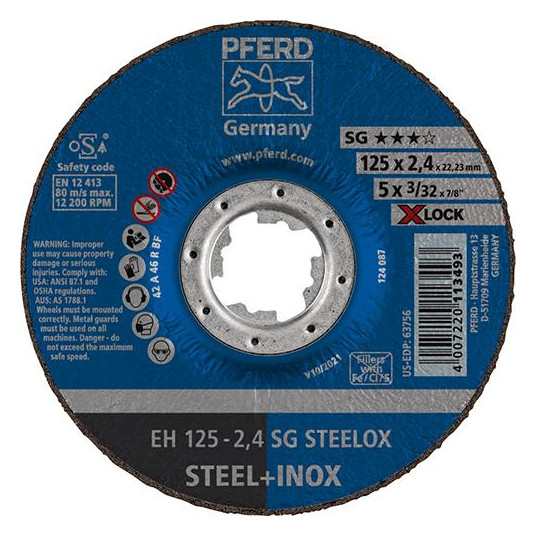PFERD-Trennscheibe X-LOCK SG STEELOX EH - 125x2,4mm