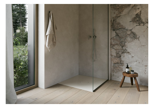 Bette Duschfliese PLUS BetteAir 1000 x 1000 mm, jasmin, Rechteck, glasierter Titan-Stahl