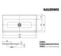 Kaldewei Einbau-Waschtisch CONO 3082, 120 x 50 cm, schwarz matt 100, ohne Überlauf, ohne Hahnloch