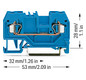 Reihenklemme 0,08-2,5qmm Serie 280 24A 1Etage 2kl bl Hutschiene TH35