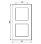 Einbaurahmen 2f sw glz A / A 550 Kst f.GEB-K Unterputzmontage Thermopl