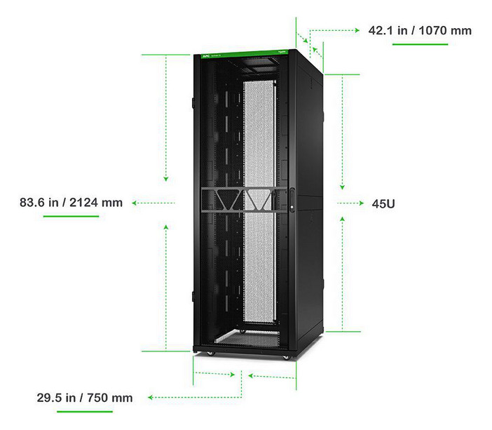 Netzwerkschrank ST 45HE pulverbesch B750xH2124xT1070mm IP20 m.Festrahm