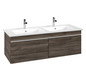V&B Waschtisch-Unterschrank Venticello 125,3x42x50,2cm, Griff White, stone oak