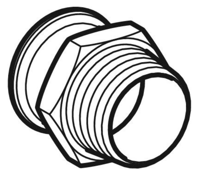 Geberit Gas-Übergang Mapress Ø 28 mm x R 3/4, Kupfer, mit Außengewinde, Rotguss