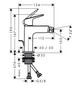 hansgrohe Bidet-Einhebelmischer 110 Logis Fine mit Zugstangen-Ablaufgarnitur, chrom