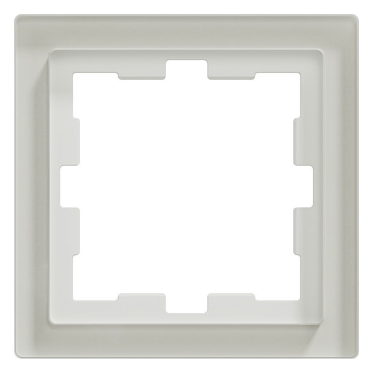 Rahmen 1f krws glz D-Life Glas f.GEB-K kristallweiß Unterputzmontage