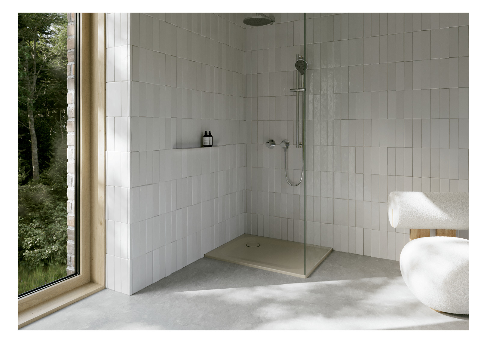 Duschwanne BetteUltra 8750 90x80x2,5cm, Antirutsch/Pro, Mini-Wannenträger, beige