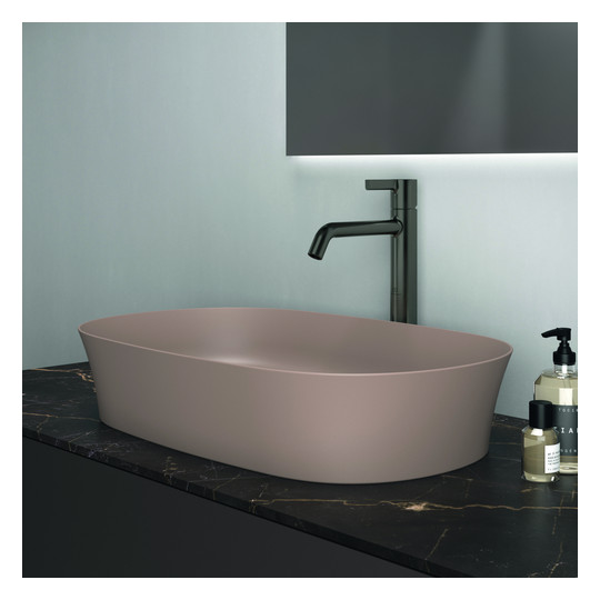 Ideal-Standard Waschtisch-Einhebelmischer Joy Ausladung 170mm, mit verlängertem Sockel, ohne Ablaufgarnitur, magnetic grey