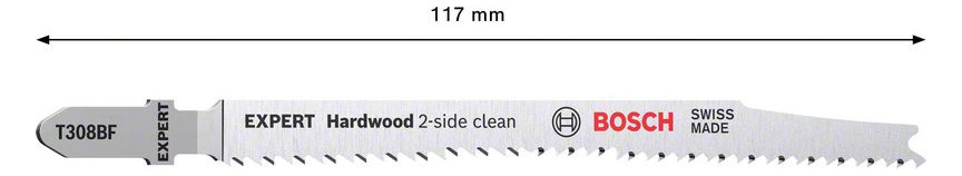 Bild Stichsägeblatt EXPERT T 308 BF Bosch VE à 5 Stück Hardwood 2-side clean-2