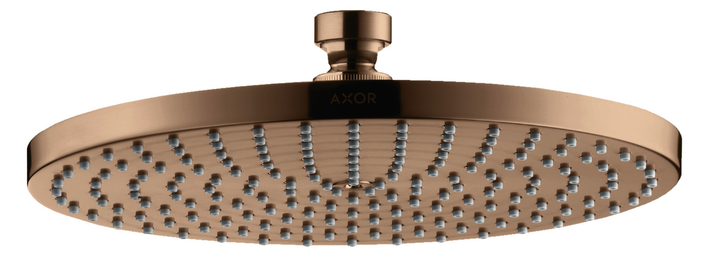 hansgrohe Tellerkopfbrause Axor Starck Decken- oder Wandmontage, 240mm, 1jet, polished red gold