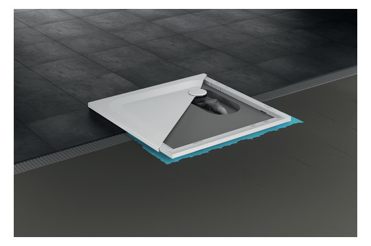 Duschwanne BetteUltra 1260 120x90x3,5cm, Glasur, Mini-Wannenträger, dust