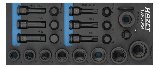 HAZET-Werkzeugmodul 163-570/24 - Impact, 24-teilig