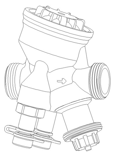 TA Regulierventil Modulator DN 20, G 1, Außengewinde