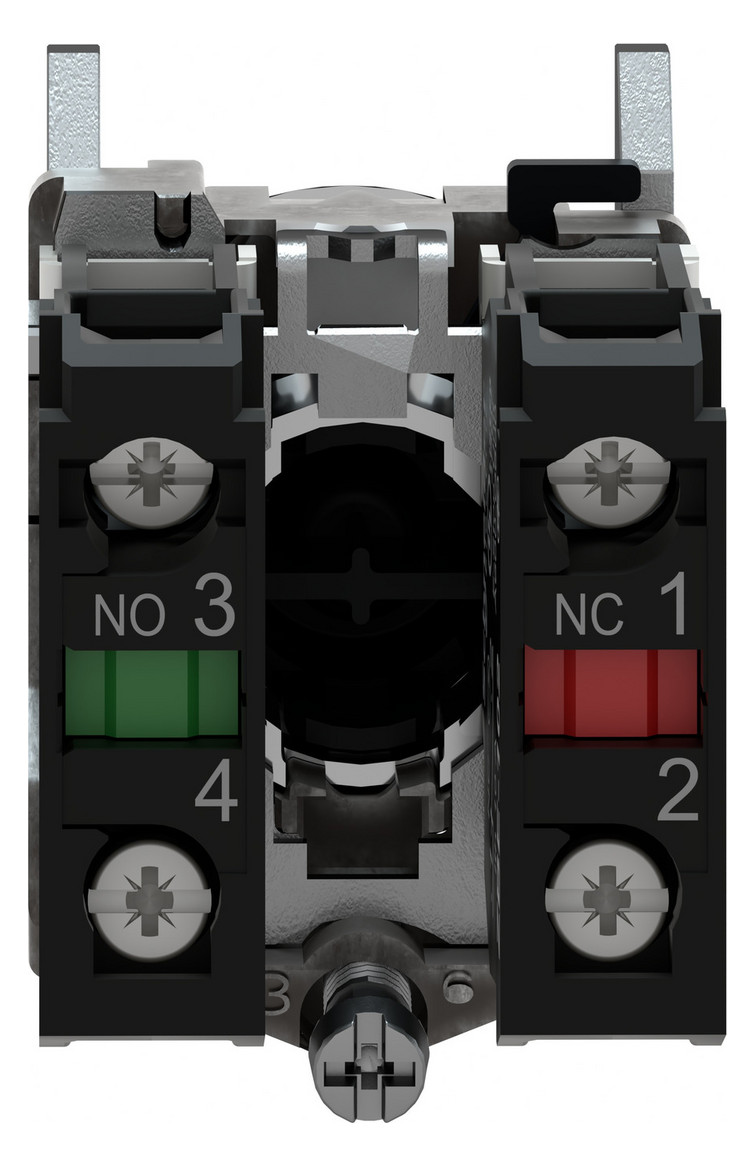 Drucktaster 1f sw rnd Ø22,5mm 1S 1Ö IP66 fl Tastend