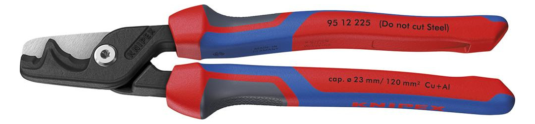 Bild Kabelschere SB mit Mehrkomponenten-Griff en 225mm schlanke Kopfform KNIPEX-0