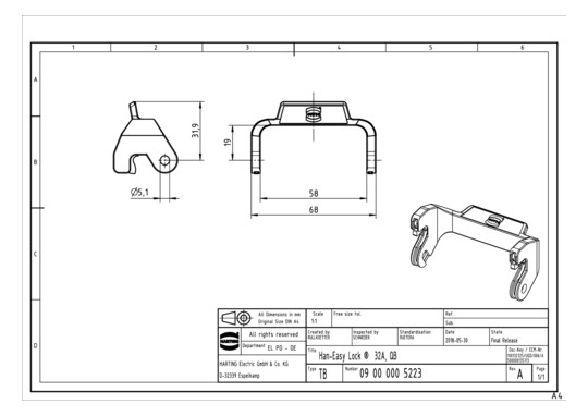 HART Kunststoffbügel Han 32A 09000005223 