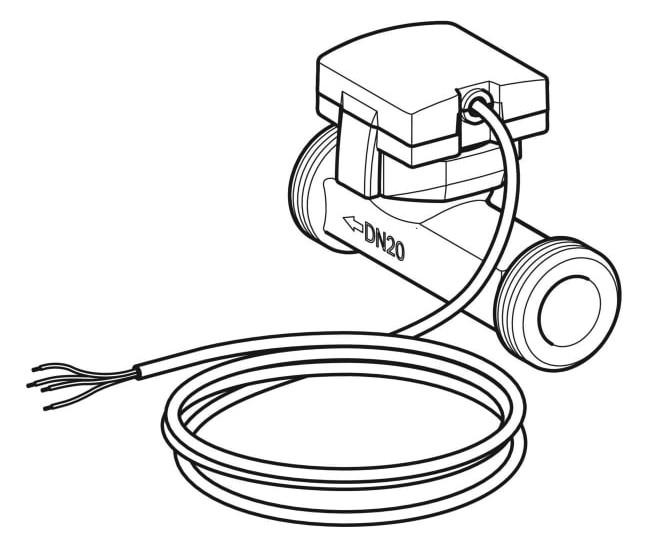 Geberit Temperatur- und Volumenstromsensor G 3/4", Länge 8,7 cm, für GEBUS, Breite 4,8cm