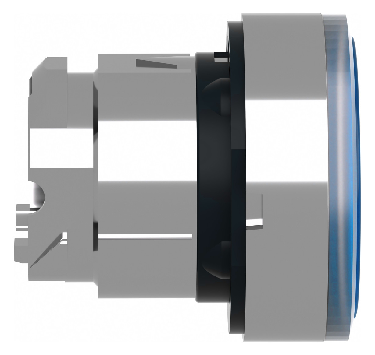 Drucktaster Front 1f bl bel.b Ø22,5mm rnd Geeignet für Beleuchtung IP66