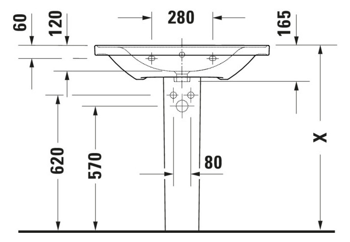 Duravit Möbel-Waschtisch D-Neo 80 x 48 cm, ohne Hahnloch, weiß WonderGliss, mit Überlauf, Hahnlochbank Duravit Möbel-Waschtisch D-Neo 80 x 48 cm, ohne Hahnloch, weiß WonderGliss, mit Überlauf, Hahnlochbank